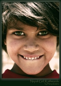 Nepali girl with amazing eyes close