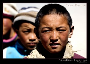 Streetkids in Tingri, Tibet