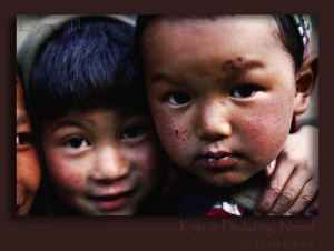Nepali boys, Phakding, Khumbu Valley, by Harry Kikstra, on ExposedPlanet.com