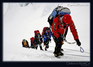 Climbers on their way to North Col of Everest. (c) Harry Kikstra, ExposedPlanet.com