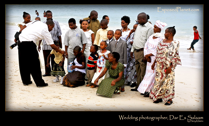 Wedding photographer on the beach in Dar es Salaam, Tanzania